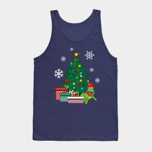 Kermit Around The Christmas Tree Muppets Tank Top